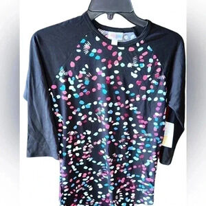 Lularoe Black‎ XXS baseball style Randy T-shirt. NWT . 3/4 sleeve